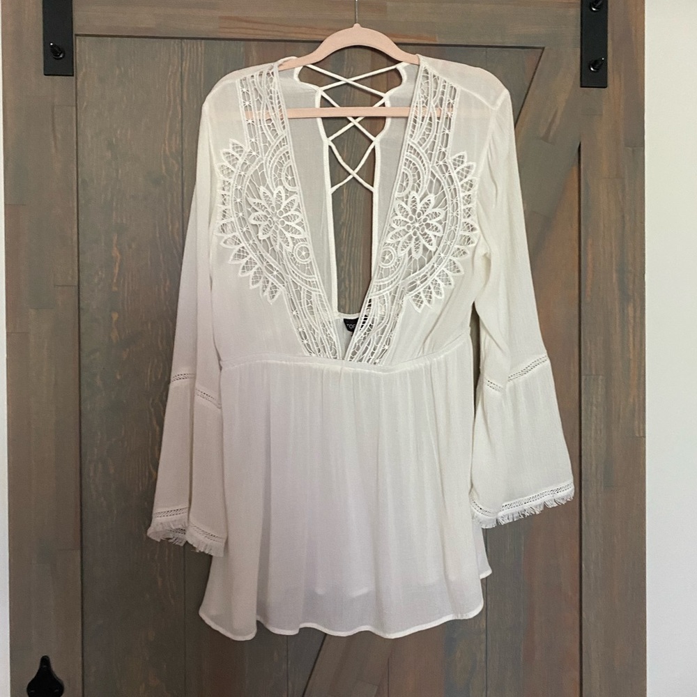 Topshop White Lace Swim Coverup. New never worn